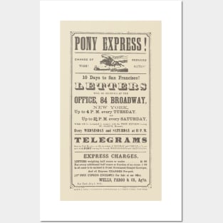 Pony Express Advertisement Posters and Art